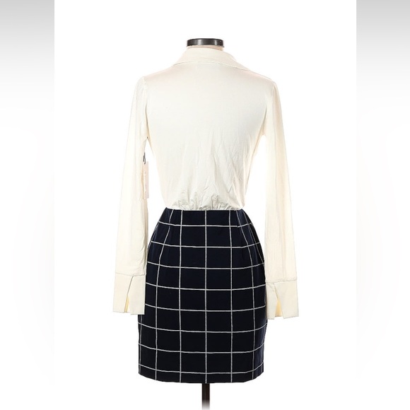 NWT Bailey 44 navy plaid and ivory dress size XS - Picture 3 of 3